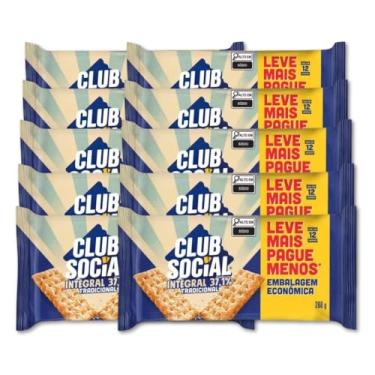 Imagem de Biscoito Club Social Integral Kit 10 packs de Bolachas 288g