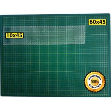 Imagem de Base Corte A2 60x45cm Régua 10x45cm Scrapbook Patchwork. - De Acordo c