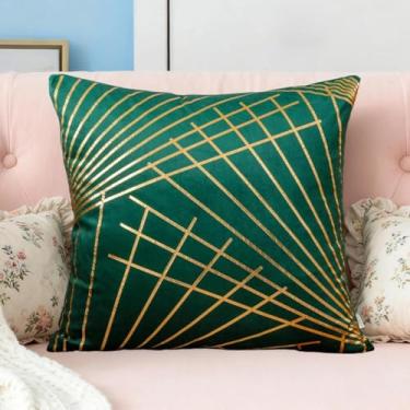 Imagem de Capa de almofada decorativa para sofá-cama, cadeira ou sala de estar, estampa geométrica, moderna, capa quadrada