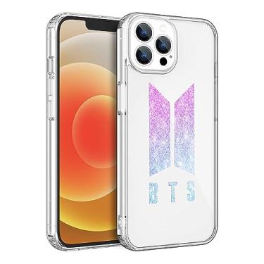 Imagem de WWDIYHOUSE Capa compatível com iPhone 15 Pro Max, capa transparente de TPU macio à prova de choque para homens/mulheres/meninas/meninos (Fashion-BTS-9)