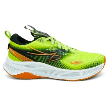 Imagem de Tênis SOFT Esportivo com Mesh Respirável, Palmilha Advanced System em EVA, para Corrida e Treino, Design Aerodinâmico (Amarelo Limão, BR, Adulto, Numérico, 42)