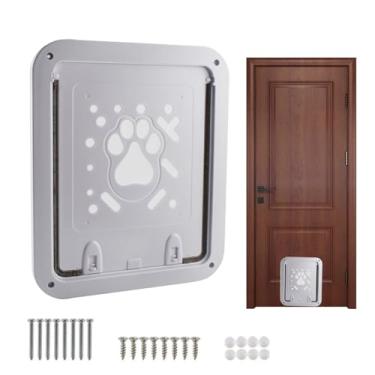 Imagem de Porta de parede para gatos | Portão externo de malha para cães | Porta decorativa lisa à prova de mordidas para animais de estimação para casa, garagem, parede, apartamento, varanda, ar livre
