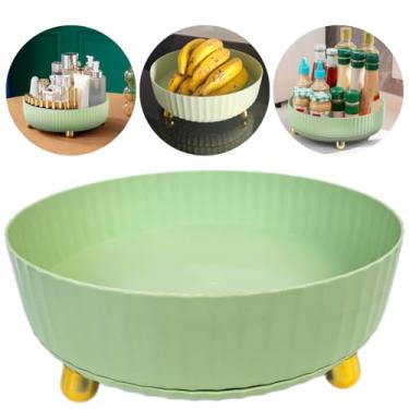 Imagem de Bandeja Organizadora Giratória Multiuso Rotatória Tamanho G (Verde Claro, Grande)