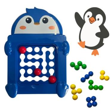 Imagem de Brinquedo Jogo Desafio do Pinguim – Puzzle Educativo de Encaixe com Bolinhas Coloridas – Estimula Coordenação Motora, Raciocínio Lógico e Concentração – Brinquedo Infantil Anti Telas 4 5 6 7 8 anos