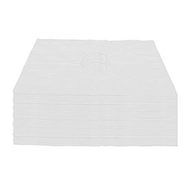 Imagem de 200 peças capa descartável para descanso facial em tecido não tecido mesa de massagem capas faciais abertura redonda para uso profissional em salão de beleza 40x50cm 15,7x19,7in