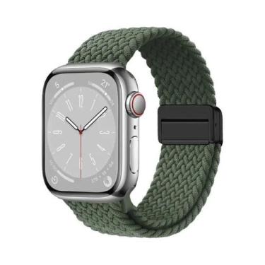 Imagem de Pulseira De Nylon Trançada Compatível Com Apple Watch Series S10 46mm 