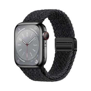 Imagem de Pulseira De Nylon Trançada Compatível Com Apple Watch Series S10 46mm 