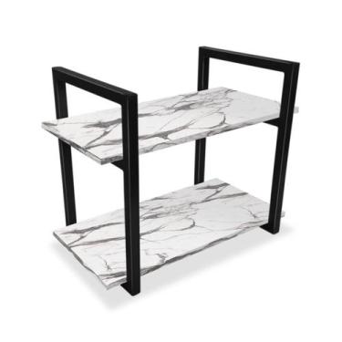 Imagem de Prateleira Milazzo Nicho Design Industrial Preto e Vulcano - Genus Móv