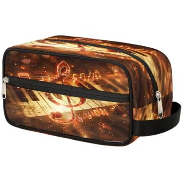 Imagem de hongjinglin Bolsa de Higiene Pessoal de Viagem para Piano Galáxia para Homens e Mulheres Leve Dobrável Bolsa de Barbear Organizador de Maquiagem Cosmética com Alça para Cosméticos Artigos de Higiene