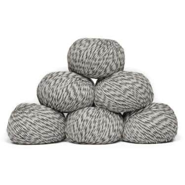 Imagem de Origins - Conjunto de 6 novelos de lã de alpaca 100% bebê (300 gramas) DK Peso feito no Peru Cores naturais (não tingidas), macio celestial, perfeito para tricô e crochê (pedra e neve, origens 6