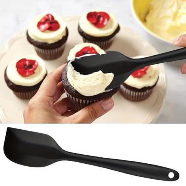 Imagem de Espátula de silicone, utensílio de cozinha de borracha flexível e durável para misturar, raspar, mexer e servir