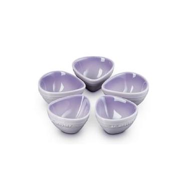 Imagem de CONJUNTO LE CREUSET 5 MINI PRATOS PÉTALAS PARA MOLHO 100ML EM CERÂMICA BLUE BELL PURPLE 69052095110017 Rosa