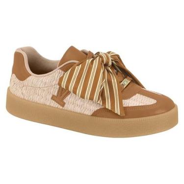 Imagem de Tenis casual feminino vizzano com laço removivel - 1444105, Natural, 3