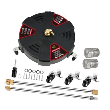 Imagem de Baoblaze Limpador de superfícies com lavadora de alta pressão de 15,75" e acessório multifuncional de conexão rápida 1/4 com rodas para pátios e caminhos