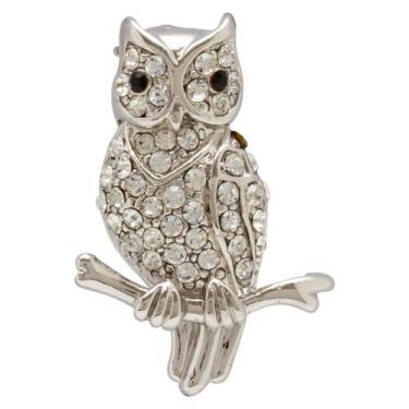 Imagem de Broche Strass Coruja BRG0047 - Akasaki, Prateado