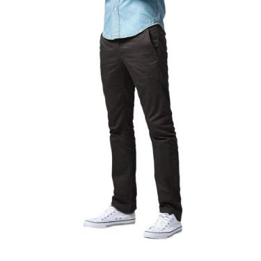 Imagem de Pantalones Casual Ajuste Slim para Hombre Pierna Recta Gris Oscuro - M