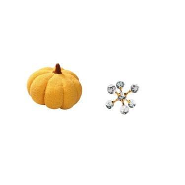 Imagem de Fenteer Escultura de Almofada de Pelúcia em Formato de Esfera de Abóbora de Halloween, Decoração para Sofá, Cama, Quarto, Escrivaninha, Escritório, Prateleira