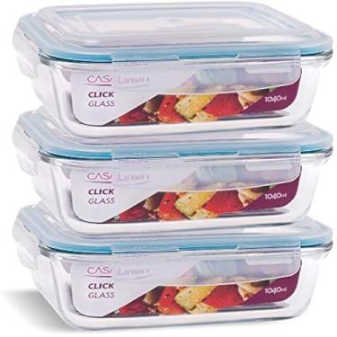 Imagem de Potes redondos transparentes para armazenar alimentos frescos e, eficientes, versatil - Cores sortidas