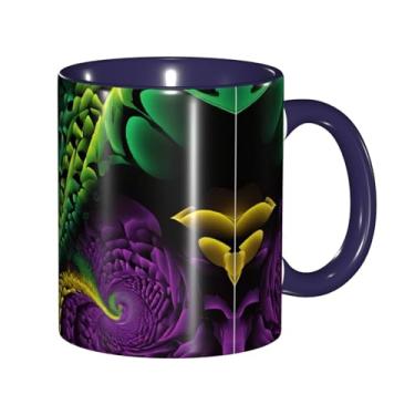 Imagem de Zeraoke Canecas de café criativas com estampa de flores coloridas, personalizadas, presente para família, tamanho de 325 ml, unissex