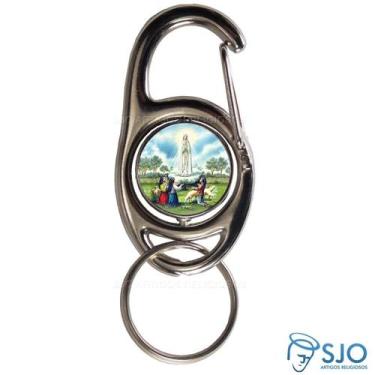 Imagem de Chaveiro Mosquetão Giratório Nossa Senhora de Fátima - SJO Artigos Rel