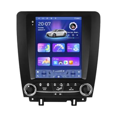 Imagem de CheDux Rádio automotivo estéreo Android 14 para Ford Mustang (2010-2014), navegação GPS 4G + 64G com tela sensível ao toque de 9,7 polegadas via Carplay sem fio | Saída de fibra óptica Bluetooth SWC