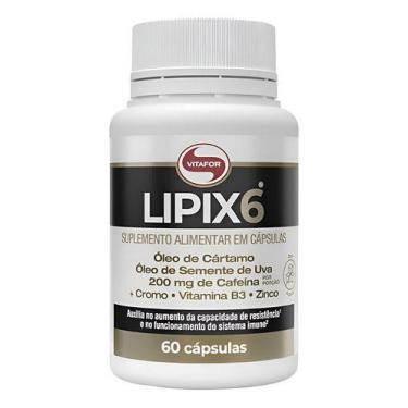 Imagem de Thermogenico Lipix6 60 Caps Vitafor 200mg De Cafeina