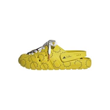 Imagem de adidas Sandália Adilette Clog-Simpson unissex para adultos, Amarelo/preto/amarelo, 14 Women/13 Men