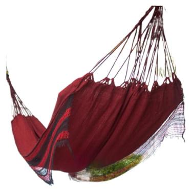 Imagem de Rede Dupla ConfortáVel – Perfeita Para Relaxar No Jardim, Quintal Ou Varanda(Rede Descanso Vermelho c Preto)