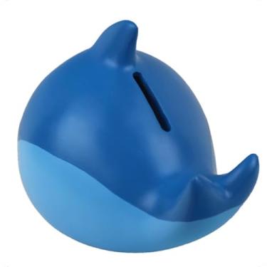 Imagem de Cofrinho de resina azul, cofrinho decorativo para menino, pote de dinheiro