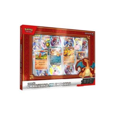 Imagem de Box Pokémon Destinos Paldea Charizard Ex Em Dobro 64 Cartas - Copag