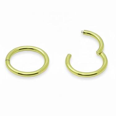 Imagem de Piercing Argola Articulada Click 1.2mm em Titânio Amarelo 60v - M2 Pie
