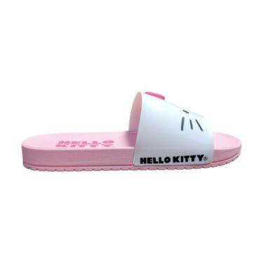 Imagem de Chinelo Slide Infantil Hello Kitty Gaspea Grendene 23315, Rosa, Brco 2