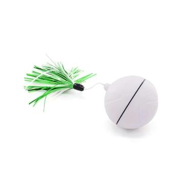 Imagem de Brinquedo Interativo para Gato Elétrico com Movimento Ativado por Rolo Luz LED Penacho Direção Automática Silencioso Carregamento USB ABS - Pet