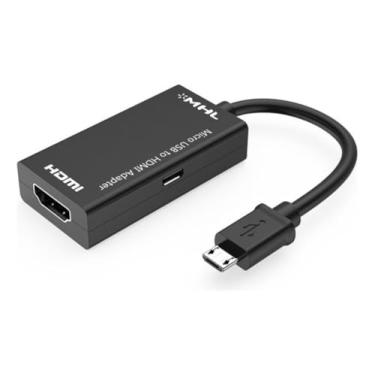 Imagem de Cabo Adaptador Micro Usb V8 Para Hdmi Mhl 2.0 Para Celular