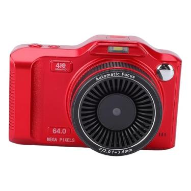 Imagem de Bewinner Câmera Digital 4K 64MP para Fotografia, Câmera WiFi Vlogging Com Zoom Digital 18X e Câmeras Duplas Com Foco Automático, Câmeras Compactas de Viagem para Adolescentes Iniciantes (Vermelha)
