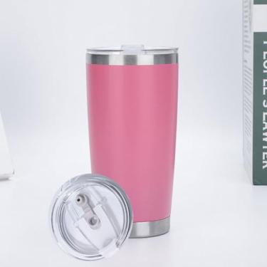 Imagem de CWPJUNDGP Caneca de carro de aço inoxidável de 590 ml, caneca de carro de camada dupla, isolamento térmico, isolamento térmico, copo mestre de gelo, grande capacidade