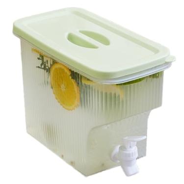 Imagem de Dispensador de bebidas com torneira de 3,5 L, grande capacidade, geladeira, recipiente para bebidas frias, suco, jarro de água, dispensador de bebidas, suporte para cozinha, casa, acampamento, festa