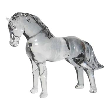 Imagem de Ｂｅｓｇａ Estátua de cavalo de vidro em miniatura, ornamento Feng Shui, peça de colecionador para decoração de loja, aniversário, casamento, inauguração de casa, Style H