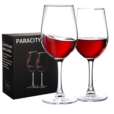 Imagem de PARACITY Taças de vinho, presente de Natal, vidro transparente, taça de vinho de haste longa para vinho tinto e branco - 290 ml, presente de dia das mães (2)