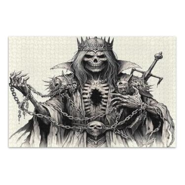 Imagem de Quebra-cabeça adulto Undead King com correntes, 1000 peças, quebra-cabeça adulto com letras nas costas