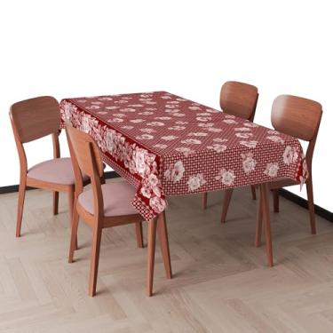 Imagem de Toalha de Mesa Térmica Impermeável Estampada 4–12 Lugares Proteção para Mesa Cozinha Jantar (Rosas Vinho,10 Lugares: 3,00m x 1,40m)