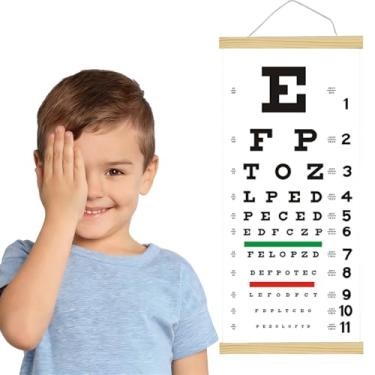 Imagem de Tabela de olhos padrão para exames, 28 x 55 cm para 6 metros