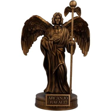 Imagem de Estátua São Rafael Arcanjo da Cura - Imagem Católica - Versão 2 (Cor Cobre Antigo)