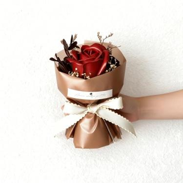 Imagem de Flores artificiais, buquê de bolso, mini flores artificiais, bolso, rosas falsas, girassol, buquê portátil, lembrança, presente de data para entes queridos A