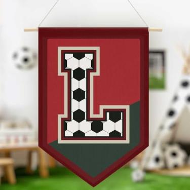Imagem de Faixa de lona de parede suspensa de futebol, faixa de lona pendurada com alfabeto, decoração de arte de parede para sala de estar, quarto, Copa do Mundo FIFA Jersey futebol futebol entusias presentes