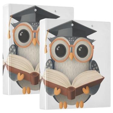 Imagem de Cute Wise Owl pacote com 2 pranchetas de enfermeira com bolsos, 27 x 31,5 cm, material escolar