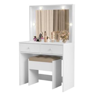 Imagem de Penteadeira Livyah Camarim Espelho Led Plus Maquiagem Influencer e Ban