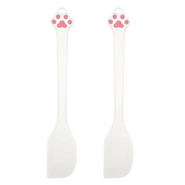 Imagem de Espátula de silicone, formato de pata de gato, ferramenta para assar gatos, faca de misturar e espalhar massa, ferramenta de cozinha. Adequado para alimentos enlatados, assar, cozinhar, misturar