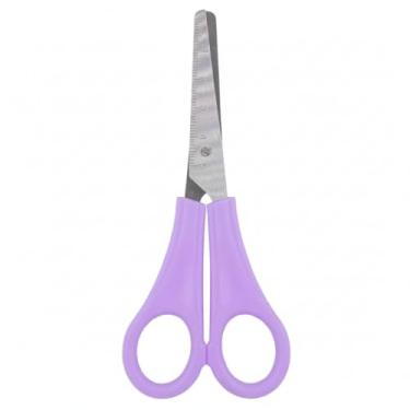 Imagem de Tesoura Lilás Sem Ponta Ponta Arredondada Escolar Escritório Doméstico Cabo de Plástico 13,3cm