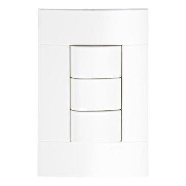 Imagem de Interruptor Triplo Simples Conjunto 4X2 Lunare Schneider